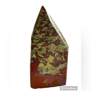 Dragon’s blood Jasper polished freeform crystal - freestanding